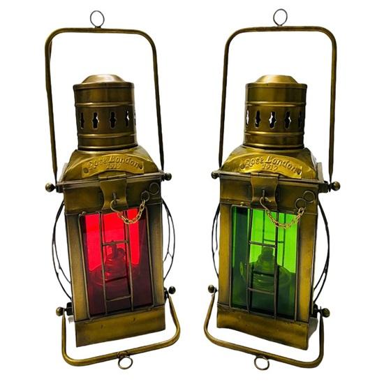 Лот из 2 морских масляных фонарей — фото 2