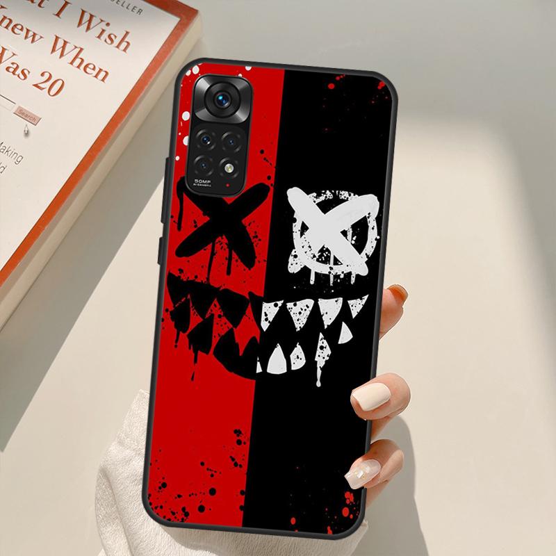 Scary Smile Skeleton Devil pro Redmi 10A 10C 9A 9C 9T K40 K50 Pouzdro na herní telefon pro Redmi Note 11S 10S 9S 9 10 11 Pro