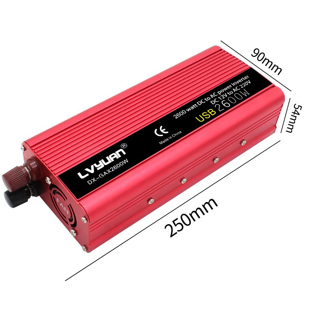 2600/2000/1500W (Culminer) Onduleurs de puissance automobile 12V à 230V 1000/800/500W Puissance nominale Pour Véhicules Automobiles RV Camions