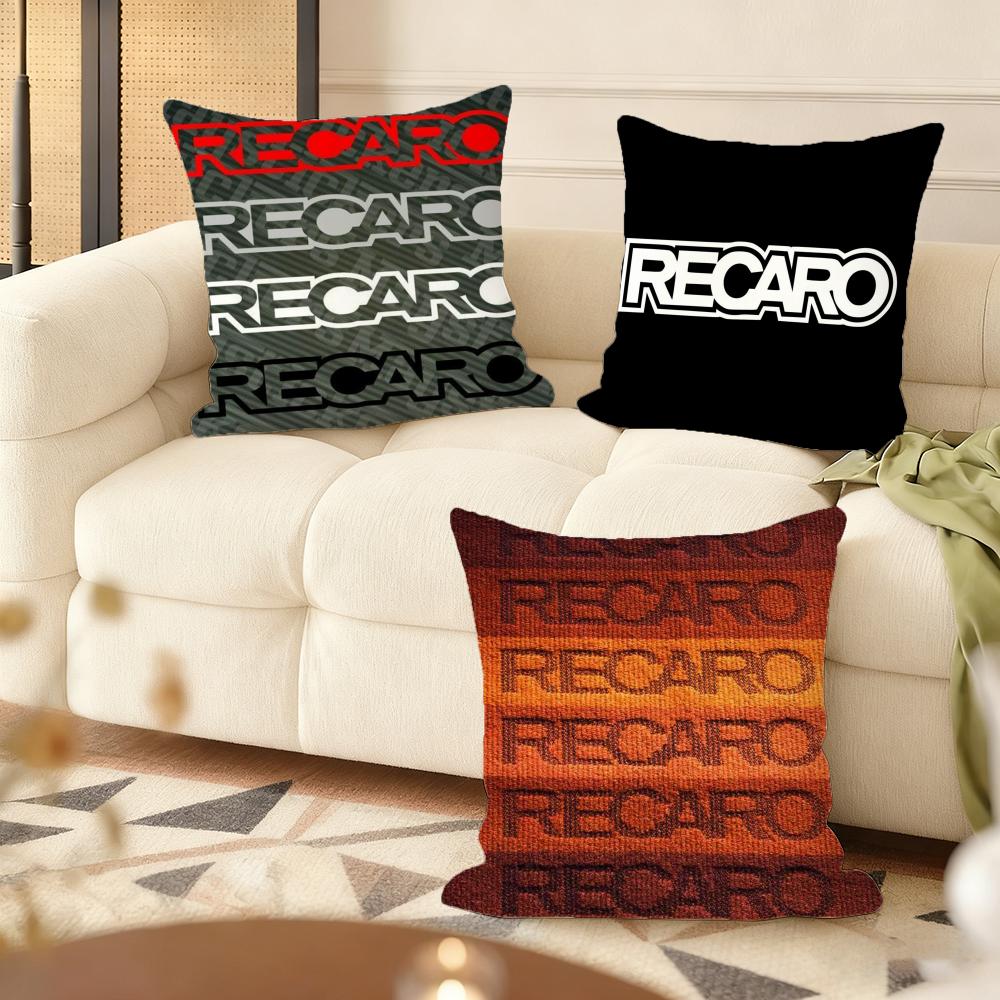 Kissenhülle seidiger kurzer Plüsch Home Sofa Kissenbezug - Verdeckter Reißverschluss Heimdekoration Cool Anime Cartoon R-Recaro