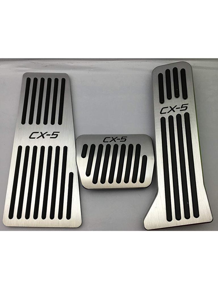 Mazda Aluminum Pedal Foot for and Atenza (Silver) CX-3, CX-5, Demio, Axela, CX-8,
