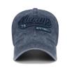 Men's Retro Washed Baseball Cap - European & American Style Embroidered Duckbill Sunshade