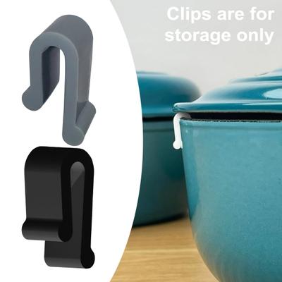 4/6/8/12 Stück Schutzklammern für Dutch Oven-Deckel, Silikon-Besteckschutzklammer, stapelbar, leicht zu reinigende Kochgeschirr-Stoßstangen für Töpfe, U-förmiges Design