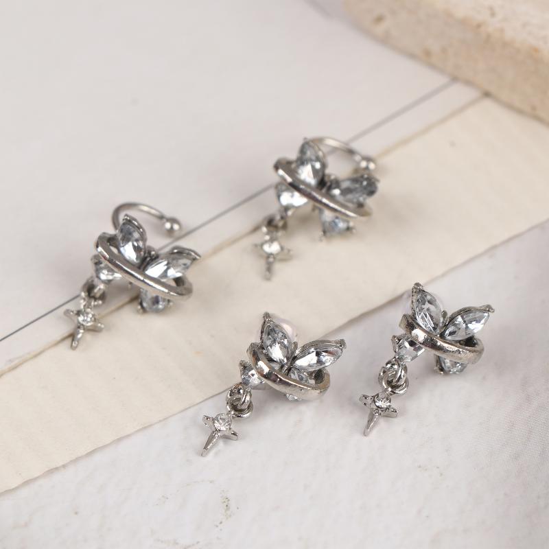 Butterfly Star Ear Bone Clip Ear Studs New Fashion Earrings For Women Cochlea Jewelry Accessories