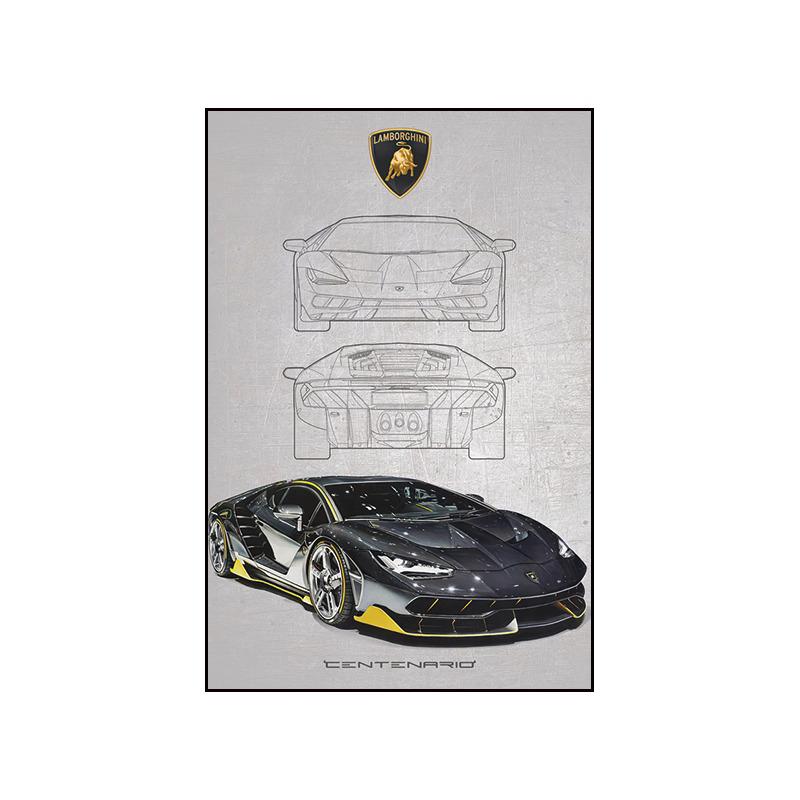 Pittura su Tela Poster a Tema Auto Pittura Decorativa Soggiorno Camera da Letto Stanza E-sport Murale da Corsa Supercar GTR