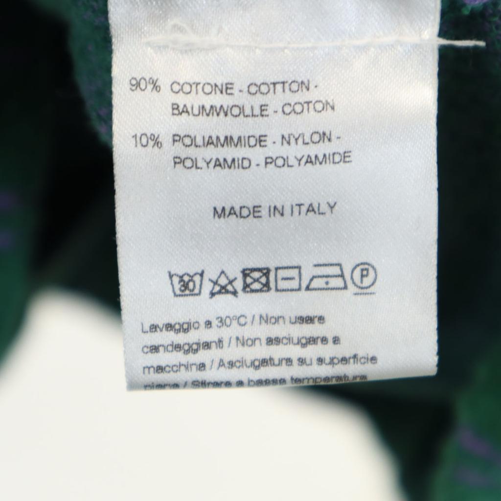 GALLIA Made In Italy Striped Pattern Long Sleeve Pile Ground Cardigan Men's Used