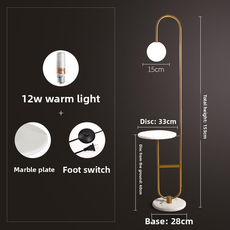 Modern Floor Lamp Nordic Standing Lamp with Round Table Art Deco Floor Lamps for Living Room LED Sofa Floor Lights for Tea Table