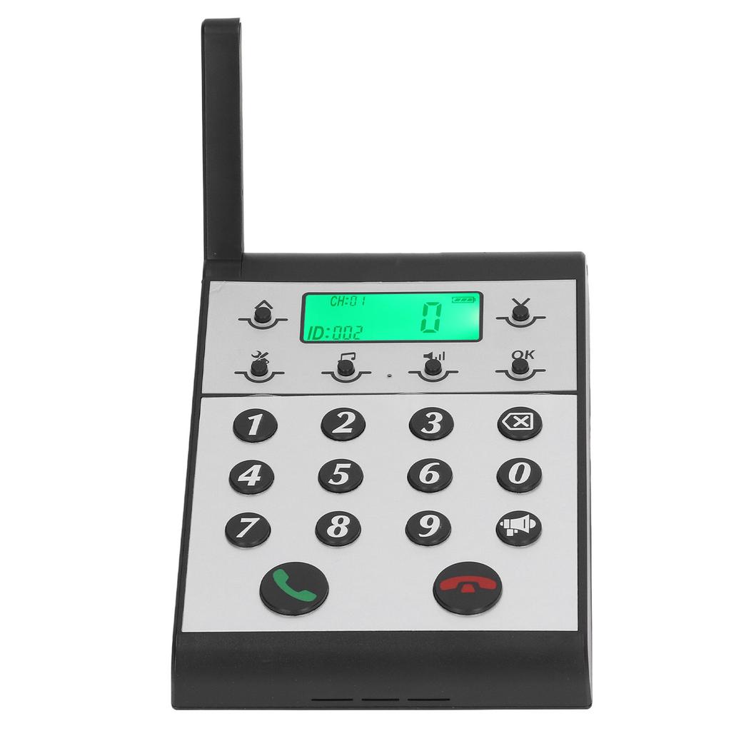 Wireless Intercom Phone 1000m Distance Clear Call Intelligent Networking Hands Free Intercom System Host Black