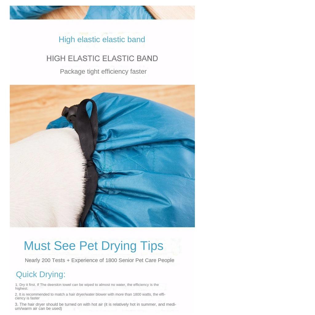 Dog & Cat Hair Dryer Bag - Fast-Drying Pet Grooming Bag for Large Breeds, Dropshipping Available