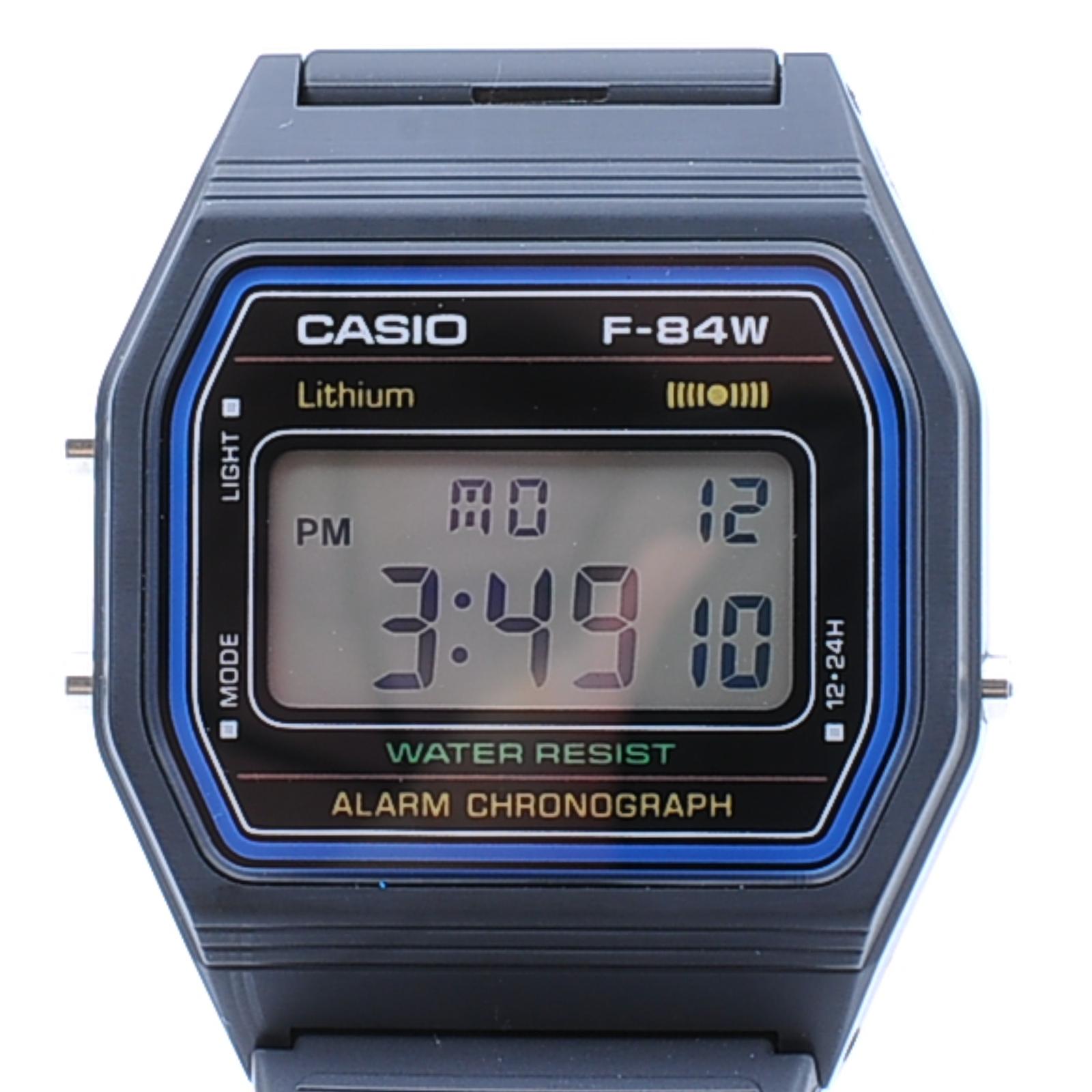 Brand Casio F-84W-1QJH Black Light Mens Standard Digital Wristwatch