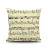 45X45CM Piano Key Wonderful Notes Decorative Pillowcase Car Sofa Art Piece Office Seat Cushion Cover Home Decoration