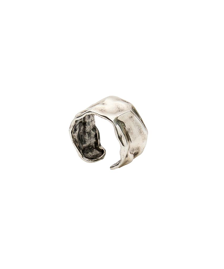Noirer Hammered Wave Ring (Silver)