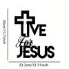 Metal Wall Decor Live for Jesus Sign Handmade Artwork for Home Office Cafe Bar