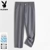 Men's Spring Summer Loose Ramie Blend Straight-Leg Pants