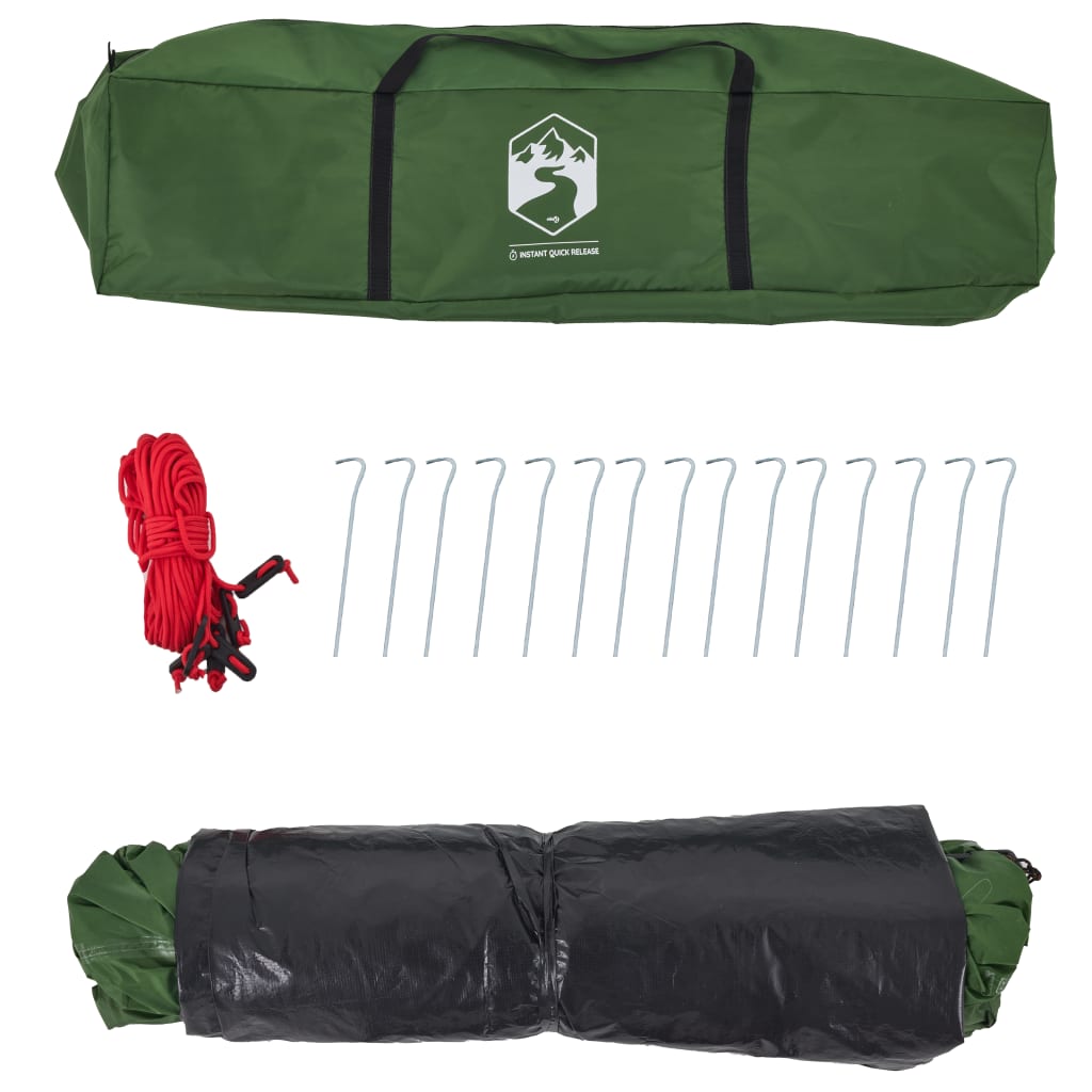 Dome Camping Tent for 3 Persons Green Quick Release