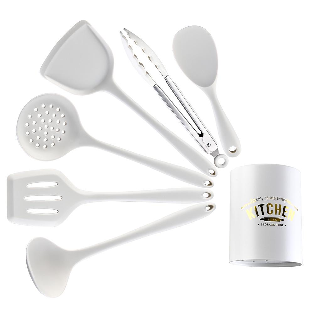 7-Piece Non-Stick Silicone Kitchenware Set - High-Temperature Resistant Spatulas