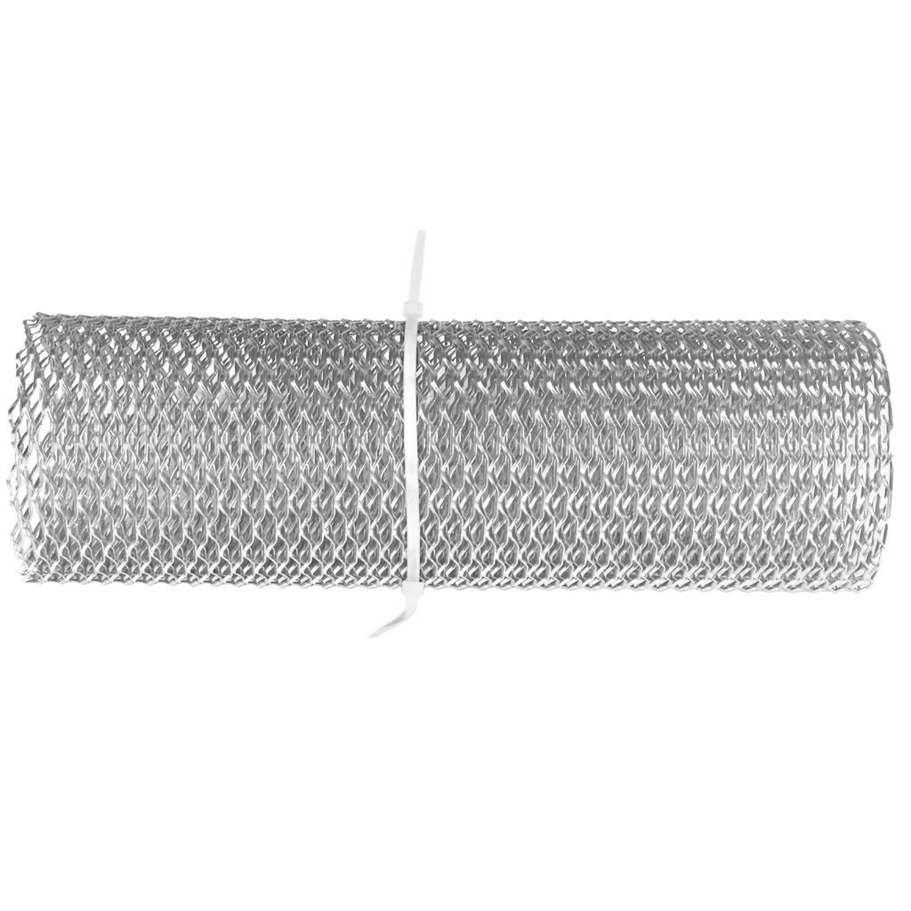 Car Front Center Grid Grille Rhombic Mesh Stable Structure Aluminum Universal Fit for Cars Silver