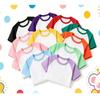 Unisex Kids Parent-Child Summer CVC Raglan Round Neck Short Sleeve T-shirt with Custom Text/Logo