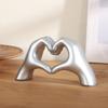 Valentine's Day Love Gesture Figurine Love Heart Hand Shape Statue Sculpture Wedding Anniversary Desktop Decoration Ornament
