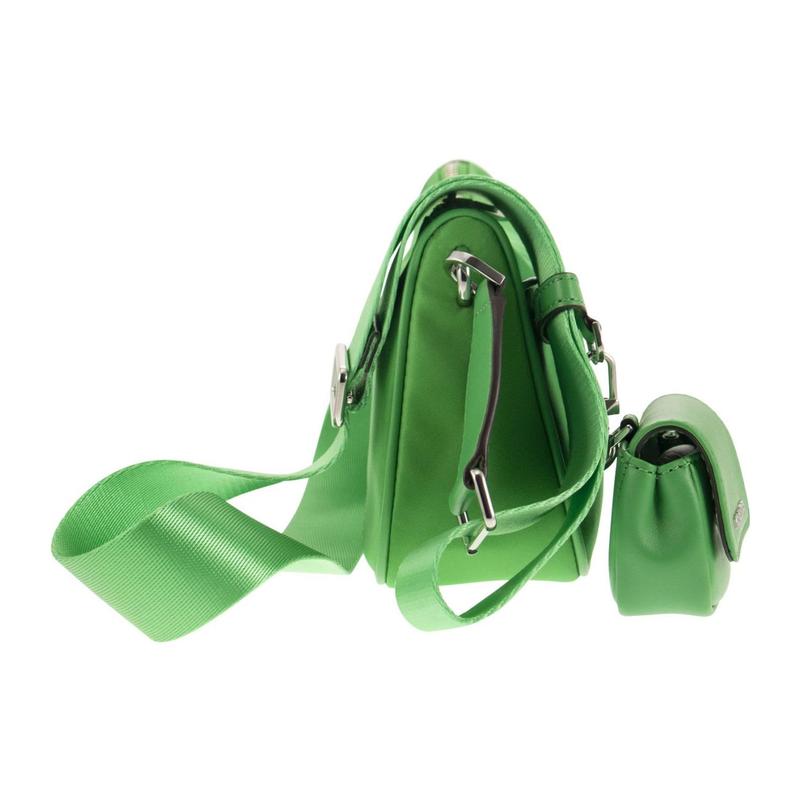 MICHAEL KORS Jet Set 21 solid color simple zipper closure nylon crossbody shoulder bag women's green