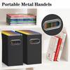 Collapsible File Box With Metal Handle Space Coverless Design Saving Storage Box File Organizer For Notebooks Magazines Documents