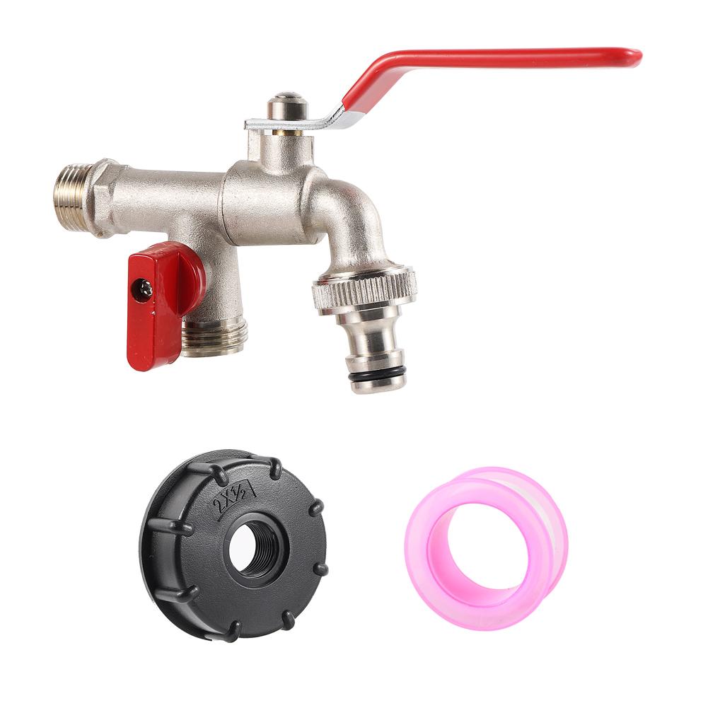 S60x6 Grobgewinde IBC Tank Tap Connecter X 1/2'' 3/4'' Wasser Kupplung Adapter 1000L Garten Home Ersatz Ventil Fitting