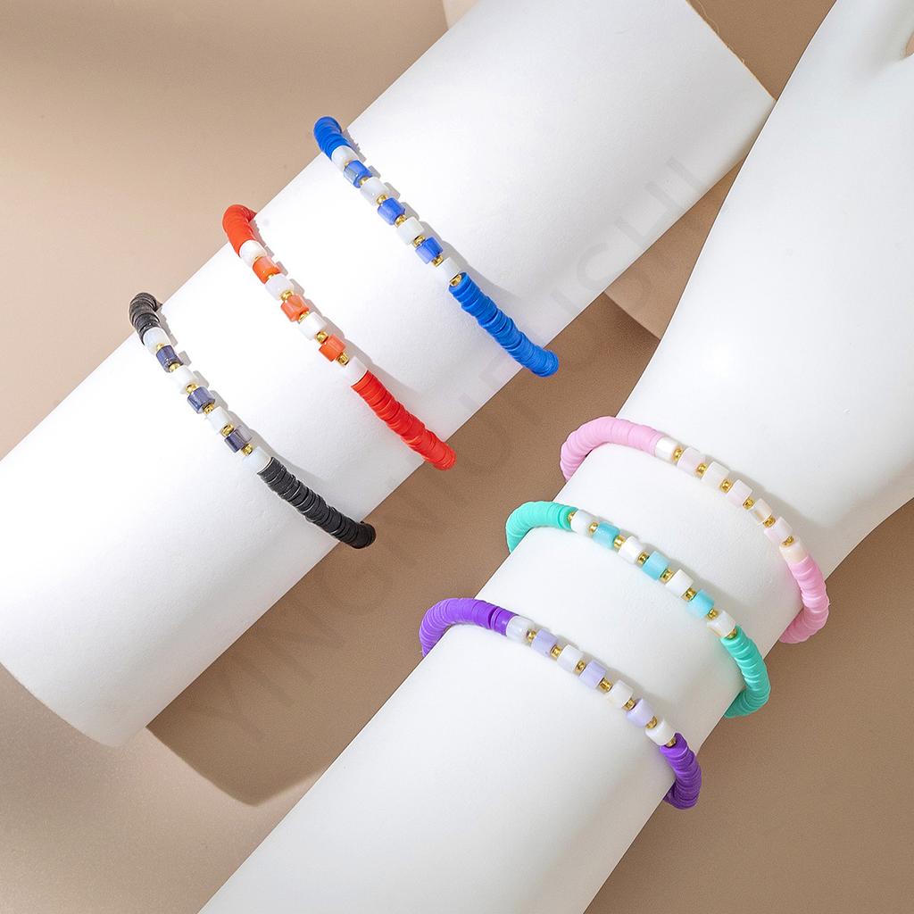 Europe and the United States Hot Sale Bohemian Style Colored Rice Bead Women's Natural Stone Beaded Spot