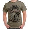 Buddha Groß Mann Grafik T-Shirts Buddhismus Meditation Yoga T-Shirt Frau Mann Unisex Erwachsener Baumwolle Kurzarm Retro Kleidung Mann