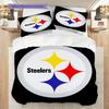 Set Copripiumino Trapuntato con Fantasia Pittsburgh Steelers Federa Decorazione per la Casa Regalo di Compleanno (1 * copripiumino + 2 * federa, senza nucleo)