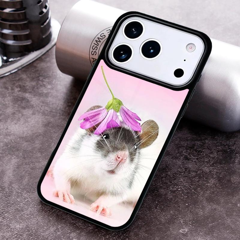 Mouse Rat Soft Phone Case for iPhone 17 16 15 Pro Max Air 14 13 12 11 Plus Shockproof Capa Cover