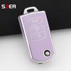 Para Mazda Demio 2 3 5 6 M3 M5 M6 Cx-5 Cx7 Cx9 Rx8 Mx5 Mpv Funda de TPU de 3 Botones Soporte Plegable Llavero Funda de Llave de Coche Sin Llave