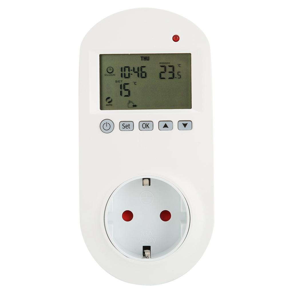 16A Plug?in Thermostat Programmable Electric Heating Temperature Controller
