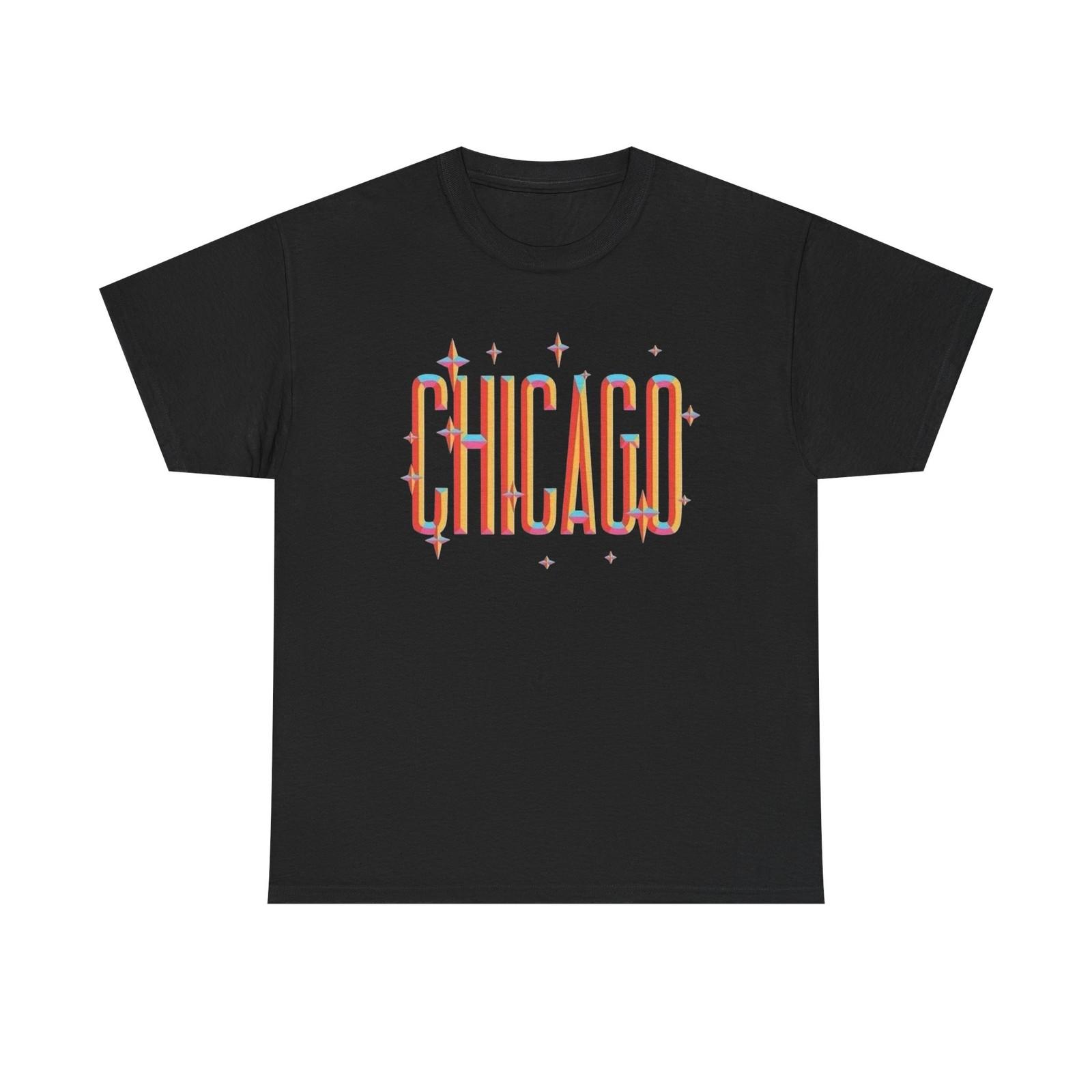 

Chicago Stars Graphic T-Shirt Mens Womens Tees Top Unisex Heavy Cotton Tee L