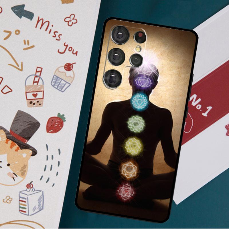 Mandala Chakra Insist Yoga Case For Samsung Galaxy S23 S22 S21 Ultra S20 FE Note 20 Ultra S8 S9 S10 Note 10 Plus Cover