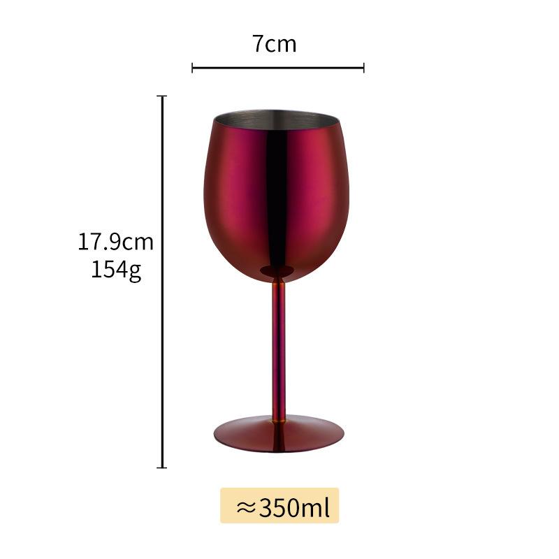 New Stainless Steel Wine Cup Cocktail Creative Metal Wine Bar Restaurant Champagne Red Wine Glass Bar Accessories