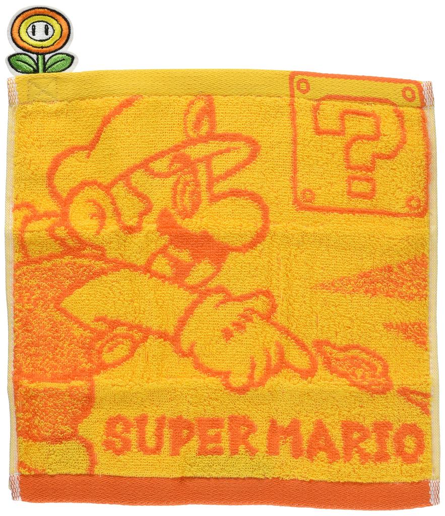 Marushin Hand Nintendo Fire 4485005000 Towel, Mario, 25x25cm, Flower, 100% Cotton,