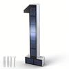 23CM Saulės energija varomi namo numerio žibintai Namo ženklas Šviesos jutiklis LED Adreso ženklas Saulės energijos namo numerio ženklas LED adreso numeris lauko reikmėms