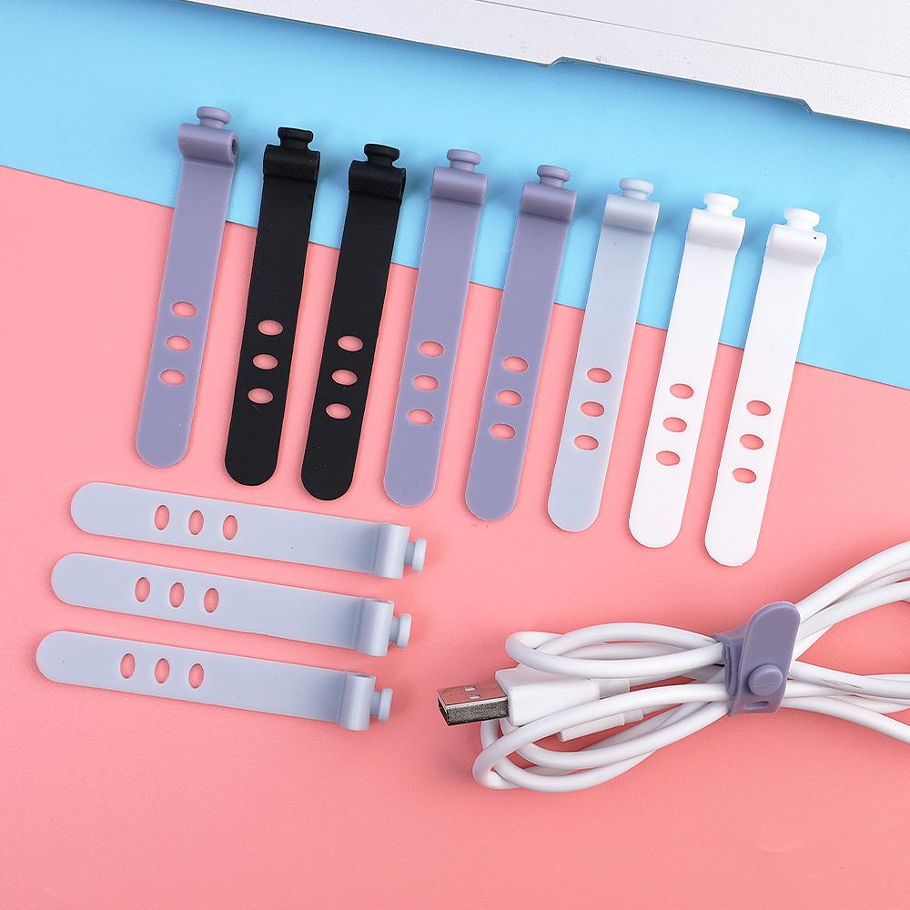5/10pcs Phone Cable Organizer Earphone Clip Charger Cord Management 3 Hole Line Storge Holder Clips Data Line Bobbin Winder Straps