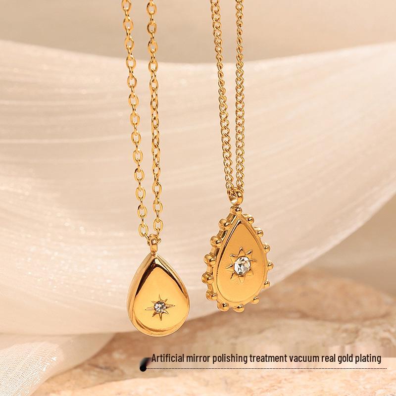 Nischen Design Luxus Mikro-Pavé Diamant Stern Anhänger Halskette