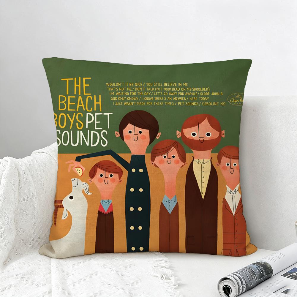 Album Pet Sounds Cushion Cover Natural Linen Pillowcase Set AllinOne Decor for Sofa Bedroom Chair