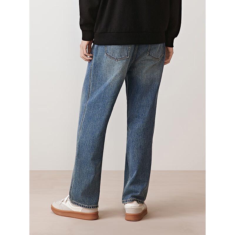 GXG Men's Retro Distressed Straight-Leg Jeans