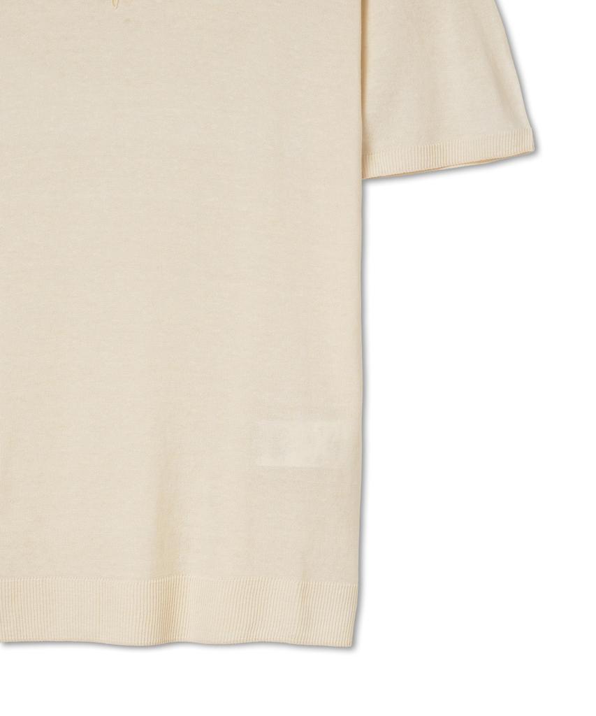 MAN ON THE BOON Polo Knit T-Shirt Ivory