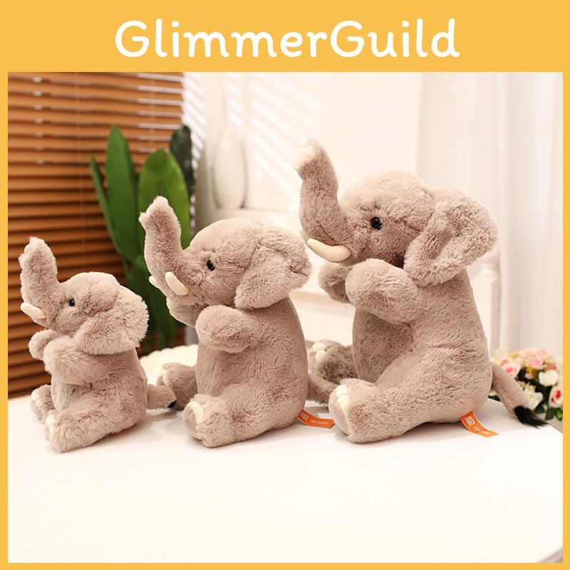 Elephant Plush Realistic Toy Cute Stuffed Animal Companion Ideal For Children Decoration And