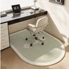 Tappeto per Sedia ad Arco Stile Crema Antiscivolo Resistente all'Usura per Camera da Letto Ufficio Studio Sedia Girevole Decorazione Casa