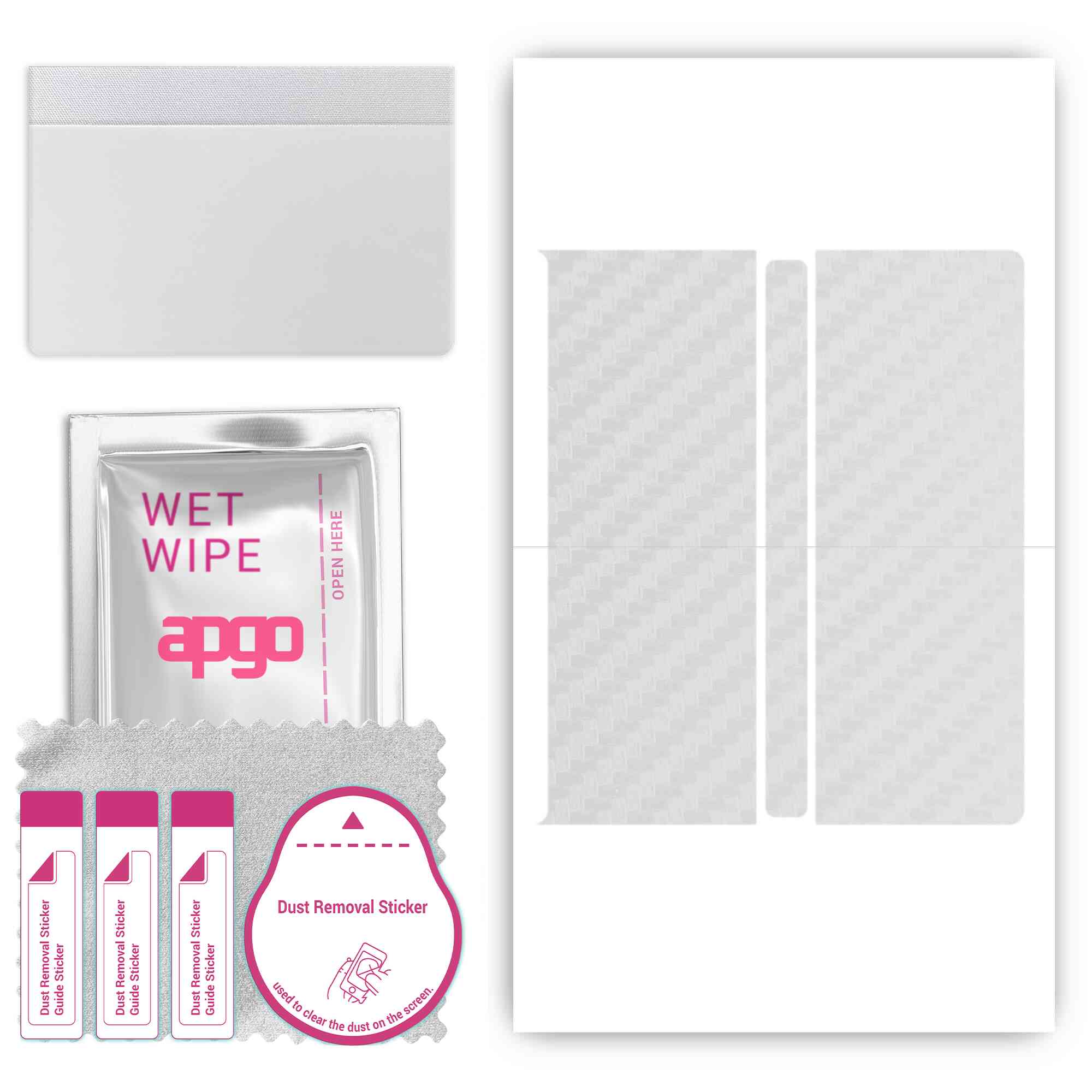 

Apgo Protective Skin Sticker для задньої частини, сумісний з Honor V Purse, Wrap Film, Foil, Vinyl - Pattern Transparent Carbon
