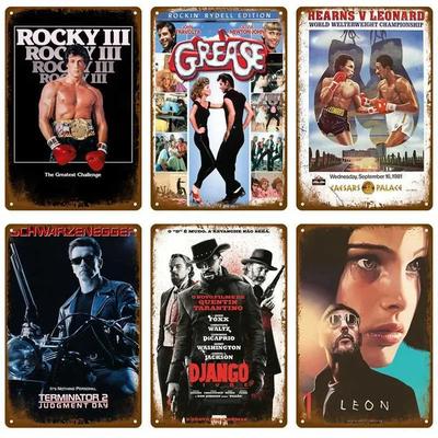 Metall Vintage Poster Blechschild Dekoration Retro Film Metallschild Plakette Für Man Cave Bar Malerei Kino Wandkunst Heimdekoration Film
