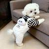 Warm Pet Winter Jumpsuit Small Dogs Cats Cotton Blend Full-Body Outfit With Harness Straps