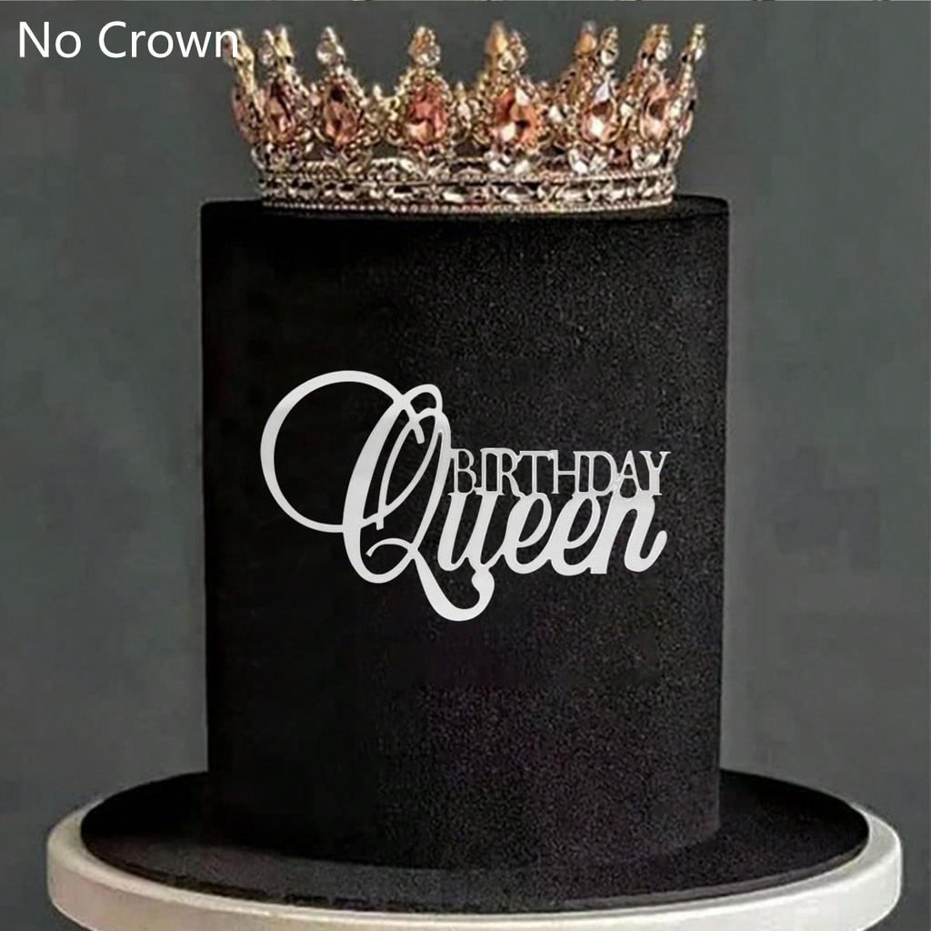 5 Stück Gold Silber Happy Birthday Prinzessin Kuchenaufsätze für Geburtstagsmädchen Damen Party Kuchen Dekoration Zubehör