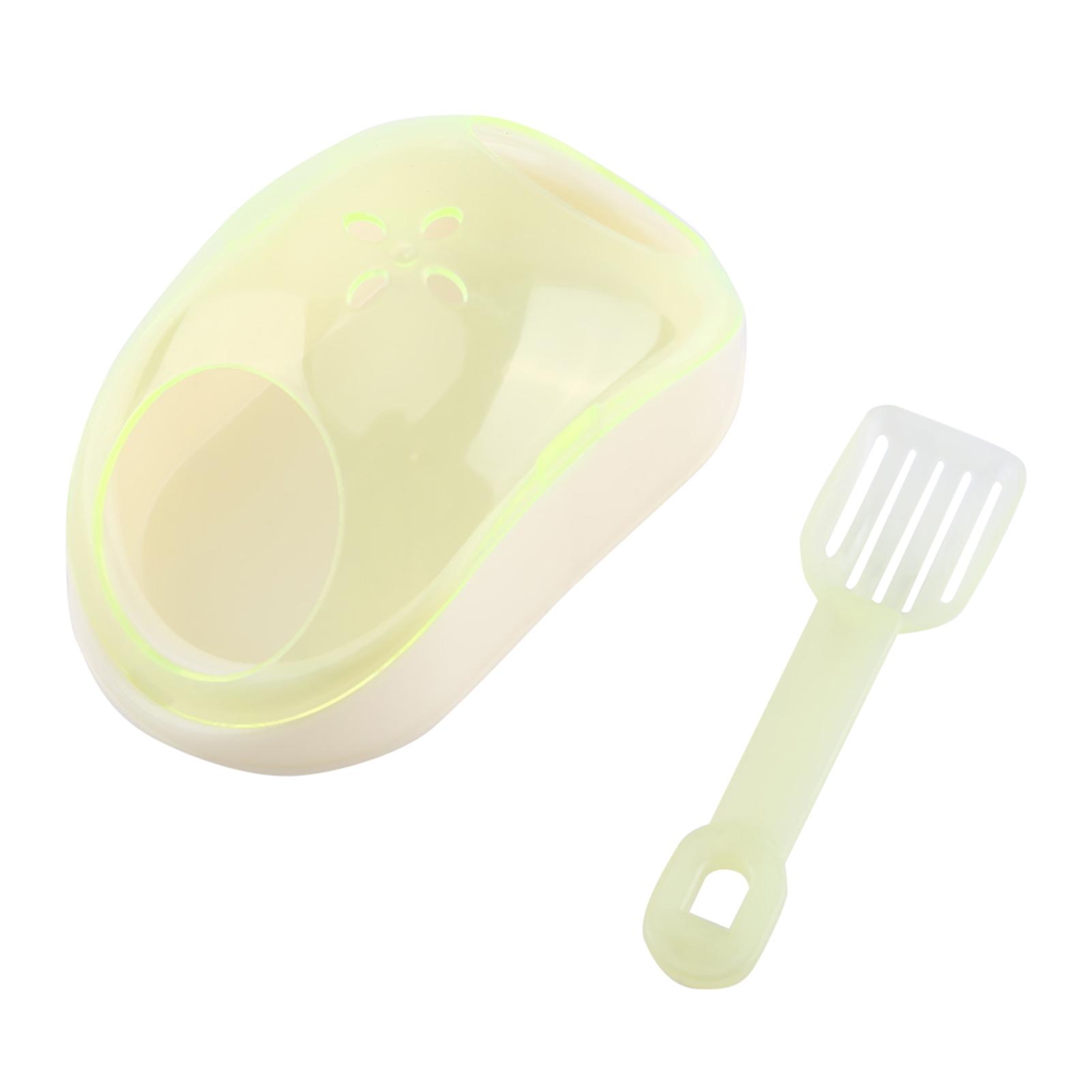 

Pet Hamster Bathroom Litter Transparent Plastic Bath Washroom Box With Shovel (Blue)
