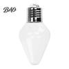 Light Bulb Shaped Storage Christmas Shape Jar, Transparent Refillable Hanging Baubles Ornament, Tree Pendant for Holiday Home Party Decoration